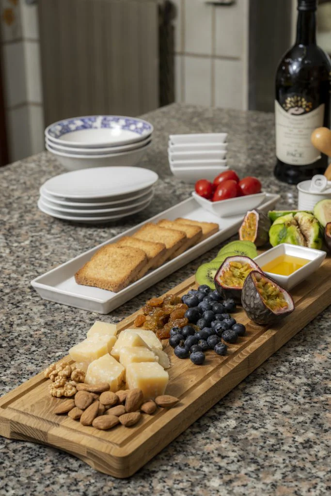 View of the kitchen featuring Italian delicacies
